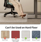 Office Chair Mat for Carpet 36" x 48" Clear PVC Rectangular | Computer Desk Chair Mat, Rolling Carpet Chair Mats with Non-Slip Studded, Carpet Protector for Home Office Low Pile Carpet