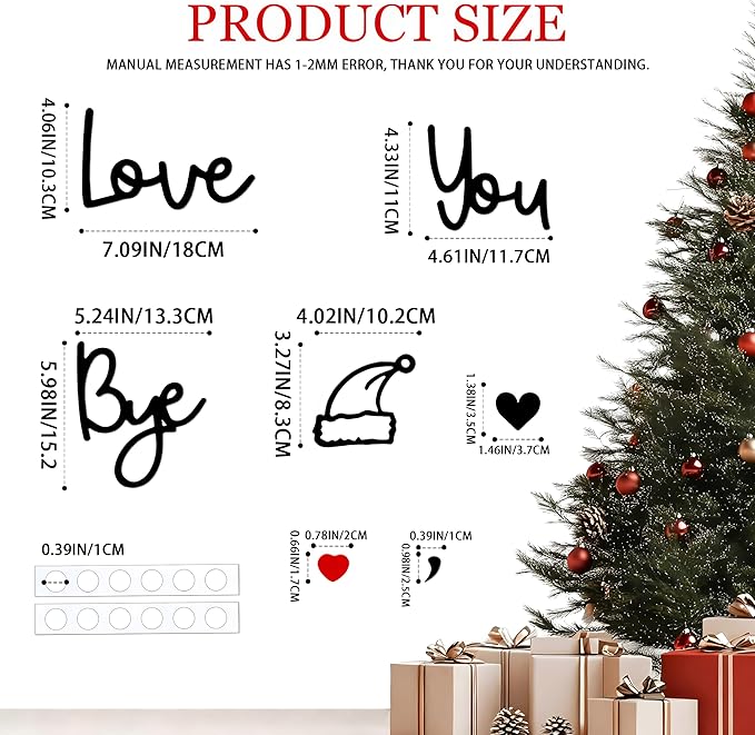 Christmas Love You Bye Wood Sign, Above Door Topper Decoration - Image 3