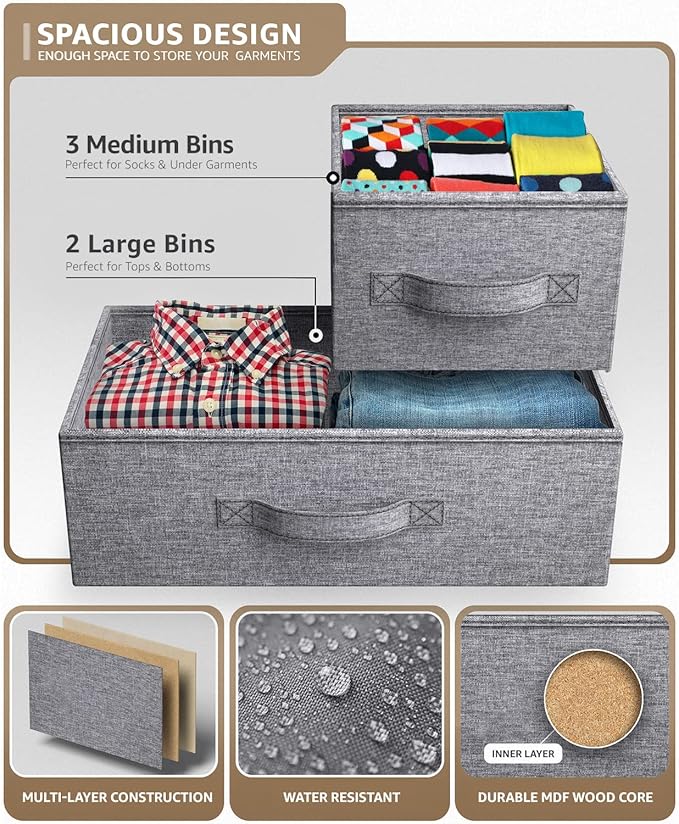 Sorbus Dresser with 5 Drawers - Image 5
