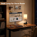 fenmzee bedside lamps for bedroom set of 2 shown in use