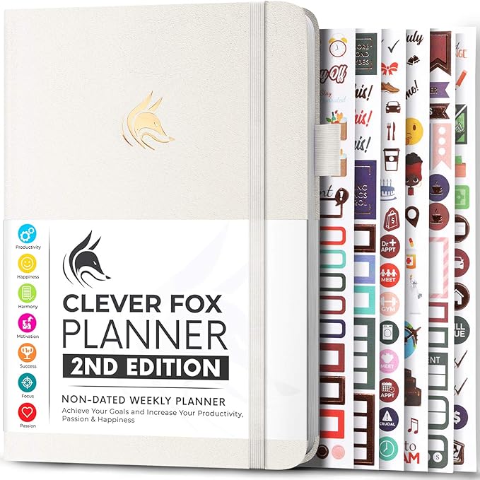 Clever Fox Planner 2nd Edition – Colorful Weekly & Monthly Goal Planner by CleverFox