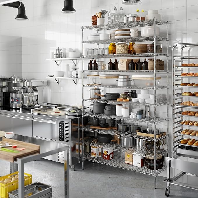 Regal Altair 18" Deep x 54" Wide x 96" Height Wire Shelving Kit | 10-Tier | NSF - Image 7