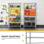 M MZG 1250 lbs 5 Tier Shelf Metal Storage Shelves Shelving Wire Rack Heavy Duty - Image 7