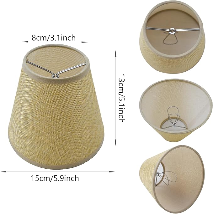 TAaMTYH small lamp shade chandelier shades set of 3，Fabric Lampshade - Image 3