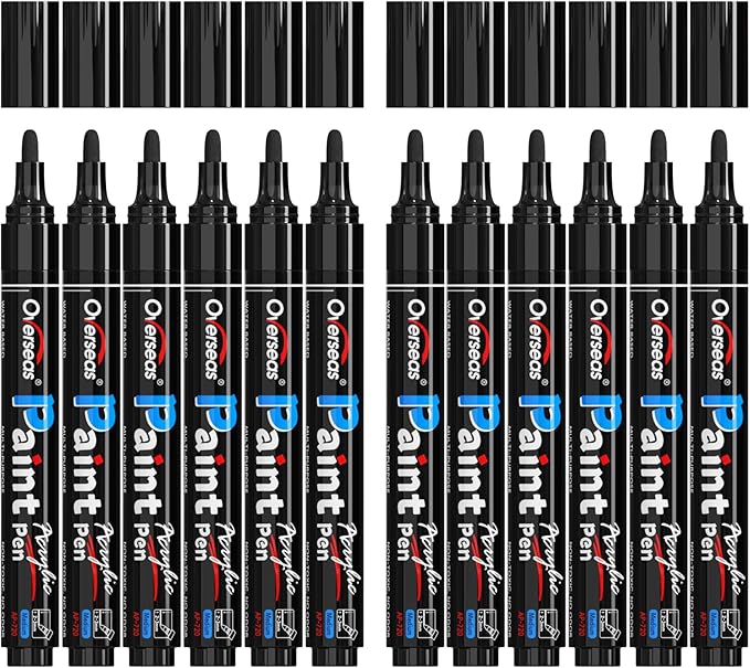 Overseas Black Paint Pens Paint Markers by Overseas