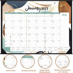 2027 Desk Calendar - Desk Calendar 2027 Large 22x17, Jan. 2027 - Dec. 2027 | Large 2027 Desktop Calendar 22'' x 17'', Corner Protectors,Large Ruled Blocks, Notes Section, for Home, Office Use