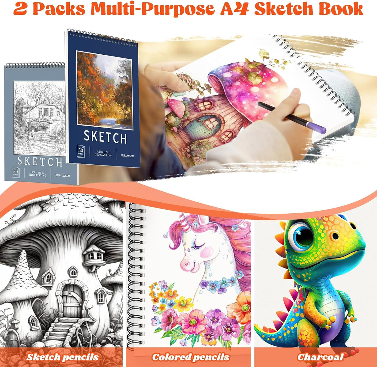 hapikalor 156-pack art kit drawing set with 2, side view