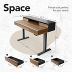 HUANUO Standing Desk with Drawers, 48 Inches Electric Height Adjustable Desk - Image 2