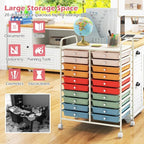 Happygrill 20-Drawer Organizer Cart Tools, Mobile Utility Storage Cart - Image 5