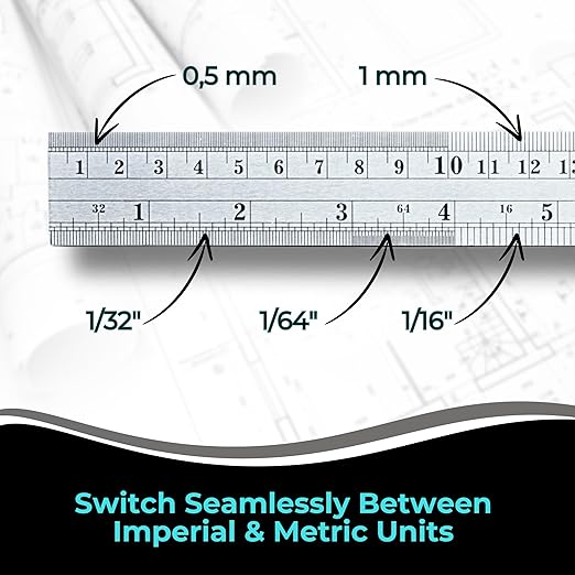 NOKKO Metal Ruler 12 Inch - Image 7