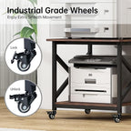 Fannova Large Printer Stand, 23.6 x 23.6 x 22.6 Inches Square Printer Table - Image 5