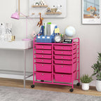 Giantex 12 Drawer Rolling Storage Cart Tools Scrapbook Paper Office School - Image 2