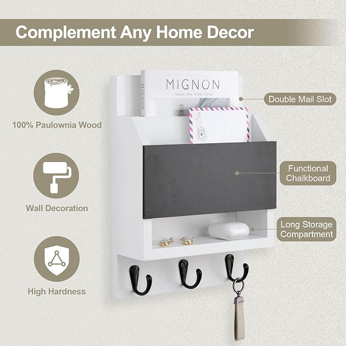 Lucundm Key and Mail Holder for Wall, Key Holder - Image 3