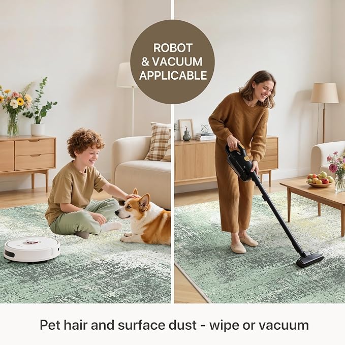 GENIMO Washable Area Rugs for Living Room, 8x10 Modern Non Slip Rugs, Low Pile - Image 6