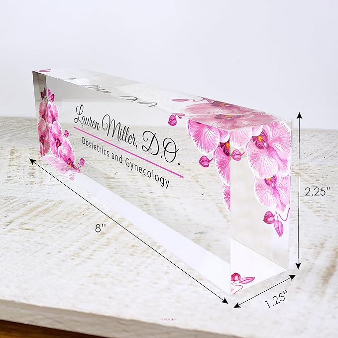 Desk Name Plate for Women, Acrylic Desk Name Plaque, Chiropractor Gift - Image 4