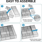 Marbrasse Expandable Desk Drawer Organizer, Mesh Tray - Image 7