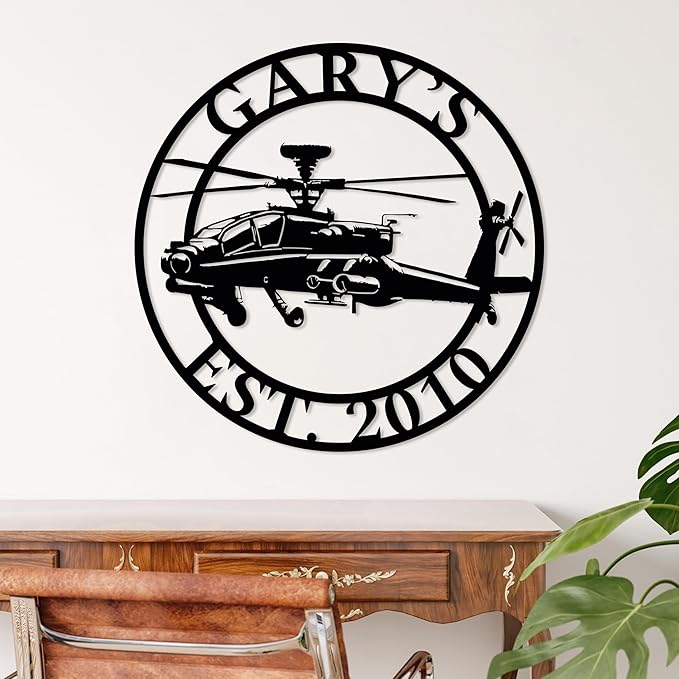 Personalized Metal Airplane Wall Art, Airplane Name Sign, Customized Pilot Name - Image 7