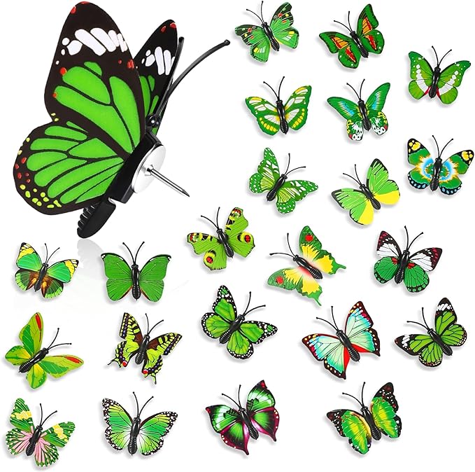 50Packs Decorative Push Pins for Cork Board Butterfly Push Pins for Board by GOOZADA