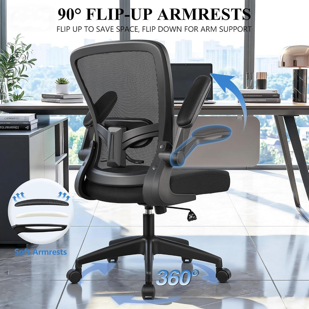 felixking office chair, ergonomic desk chair breathable mesh, front angle view