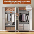SUPEER Metal Wardrobe Cabinet - Image 3