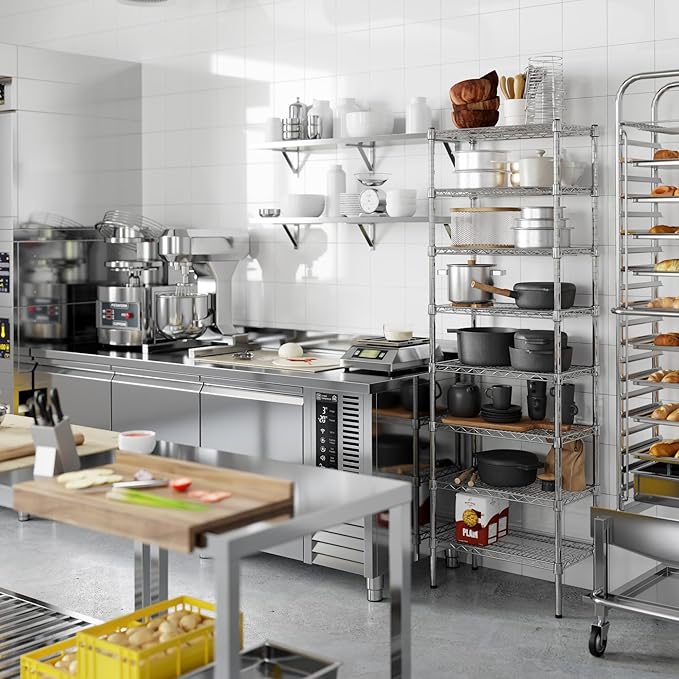 Regal Altair 14" Deep x 24" Wide x 74" Height Wire Shelving Kit | 8-Tier | NSF - Image 4