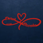 Personalized Valentines Metal Wall Sign, Custom Infinity Heart Love Couple Name - Image 5