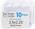 Mata1-USA Plastic Card Holder, Horizontal Badge Holder by Mata1