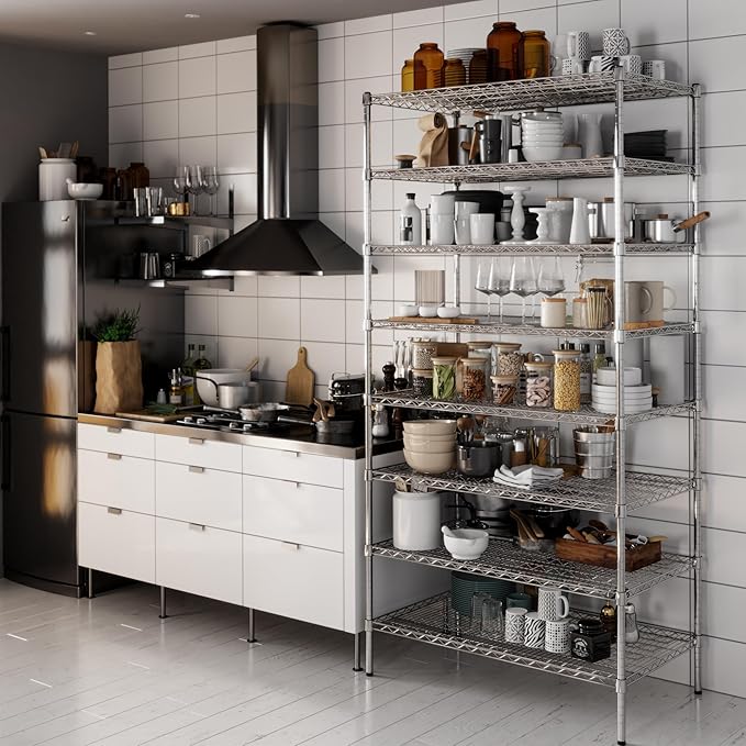 Regal Altair 24" Deep x 42" Wide x 86" Height Wire Shelving Kit | 8-Tier | NSF - Image 2