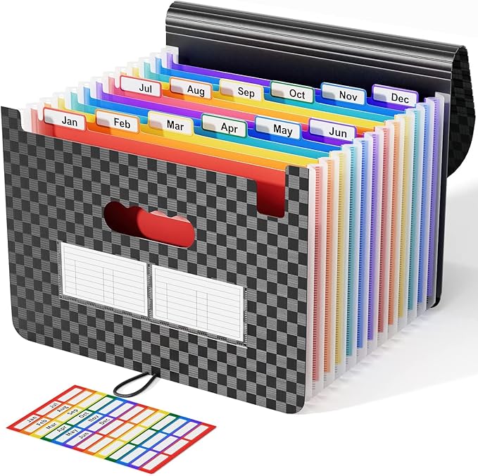 ABC life 12-Pocket Accordion File Organizer, Expandable File Folder by ABClife