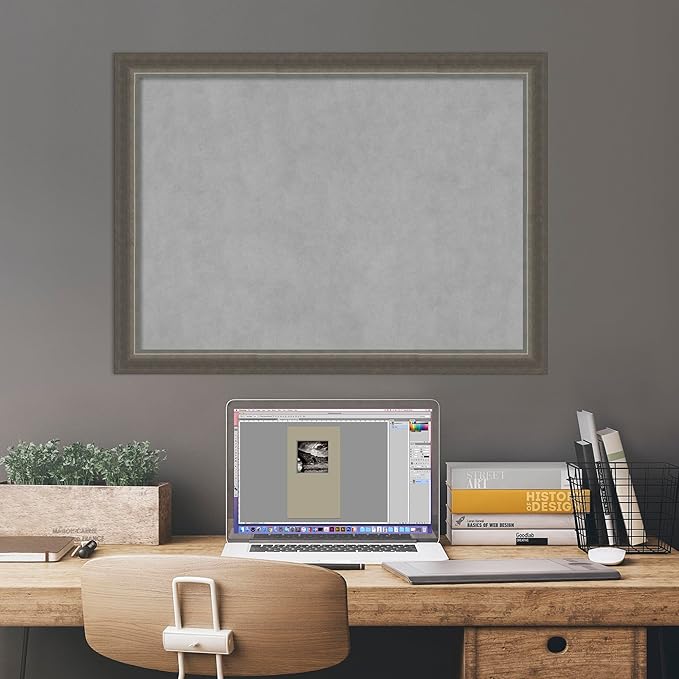 Amanti Art Silver Framed Magnetic Board 23x31 Medium Vision Board - Image 5
