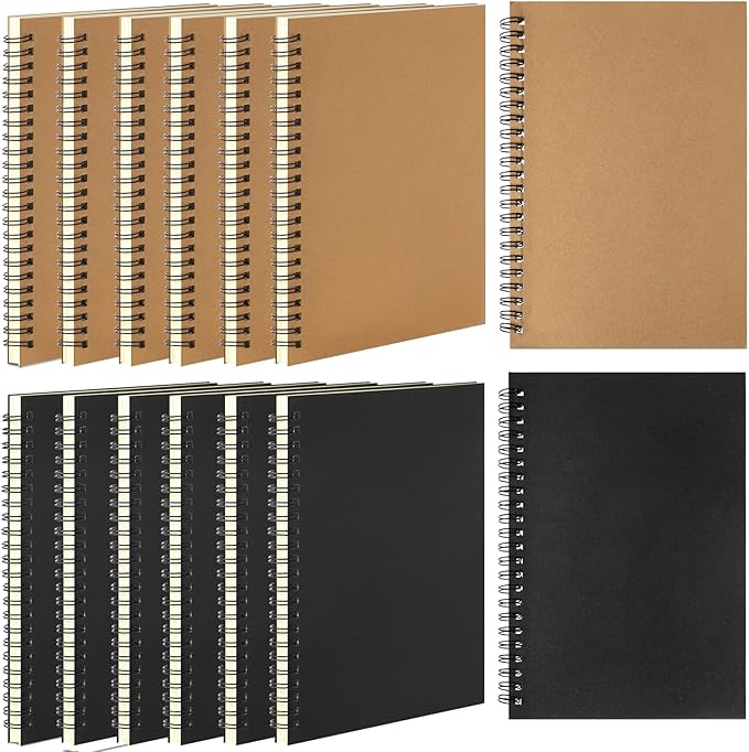 Leelosp 12 Pack Small Spiral Notebook A5 Lined College Ruled Spiral Journal by Leelosp