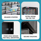 IRIS USA Screw Tool Organizer Small Parts Cabinet, Electronics Hardware Nuts - Image 5