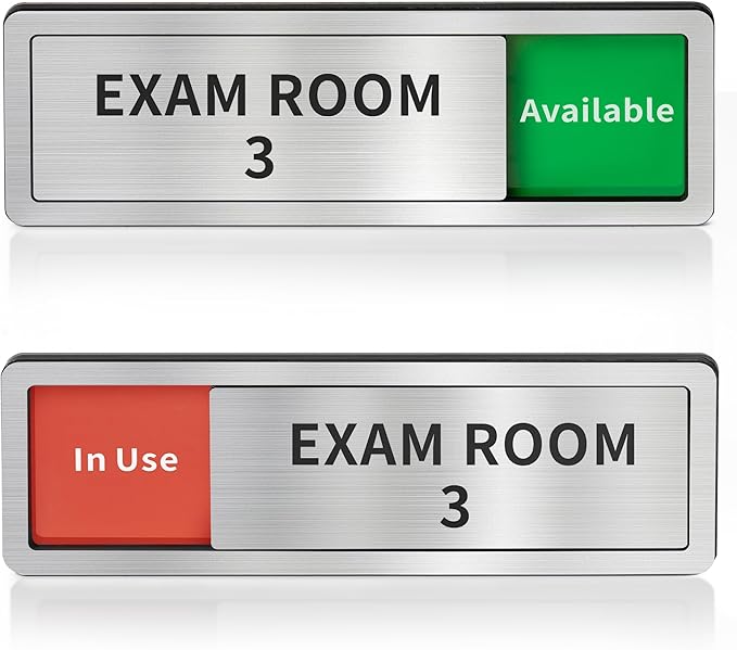 Exam Room Sign, Exam Room Numbers, In Use/Available Slider Door Signs by Abudada
