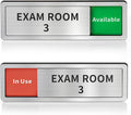 Exam Room Sign, Exam Room Numbers, In Use/Available Slider Door Signs by Abudada