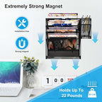 KZWKRG Magnetic File Holder, Magnetic File Organizer Wall Mount, 5 Tier Hanging - Image 6