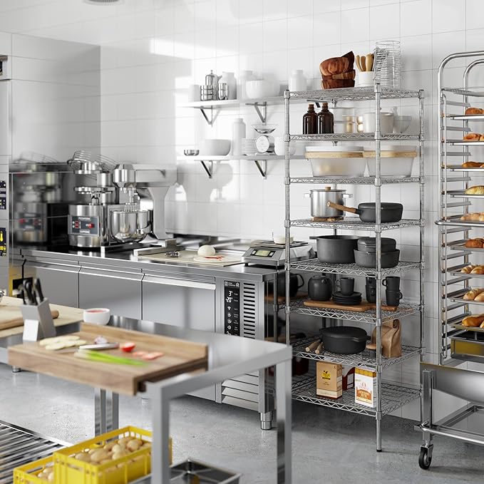 Regal Altair 21" Deep x 24" Wide x 74" Height Wire Shelving Kit | 8-Tier | NSF - Image 2