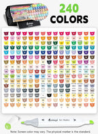 AEDAGA 240 Colors Alcohol Markers - Image 4