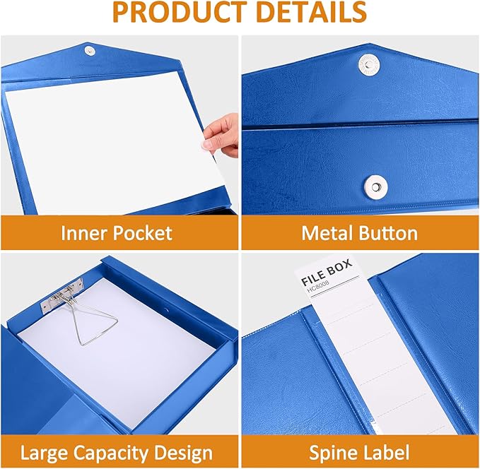 HUA JIE A4 Storage File Boxes Plastic Archives Cases - Image 4