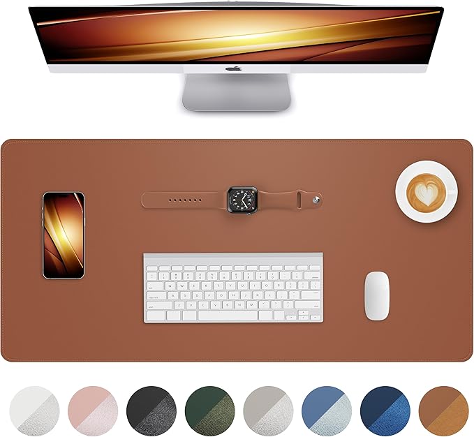 Non-Slip Desk Pad, Mouse Pad, Waterproof Leather Desk Table Protector, Non-Slip by AFIING