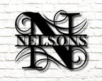 Personalized Metal Name Signs, Split Letter Monogram Wall Decor, Custom Last - Image 3