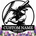 Personalized Softball Metal Sign Custom Player Name Sign Girls Room Decor by HengMeiZiK