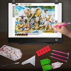 welzk diamond painting light board a3, with large showing dimensions