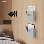 YOHOM No Drilling File Holder Wall Mails Magazines Organizer Adhesive Door Mount - Image 6