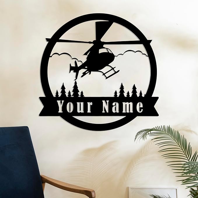 Personalized Metal Airplane Wall Art, Airplane Name Sign, Customized Pilot Name - Image 7