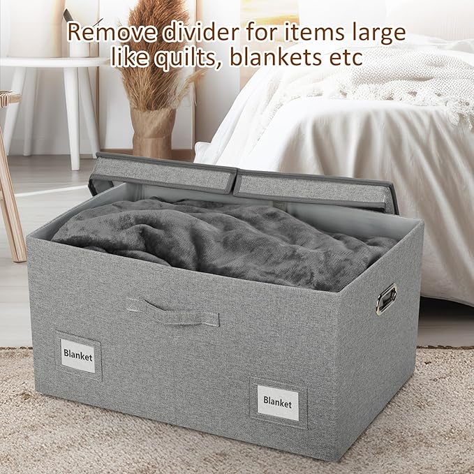 Graciadeco 75 Quarts Extra Large Decorative Storage Bins - Image 6
