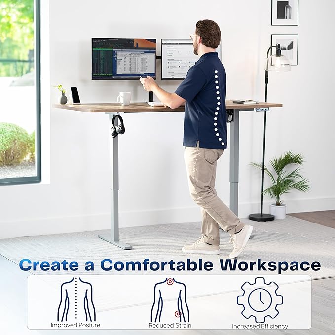 VIVO Electric 71 x 36 in Standing Desk, Memory Height Adjustment, 1B Series - Image 4