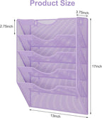 EasyPAG 5 Pocket Mesh Wall File Organizer, Hanging Paper Folder Holder - Image 7