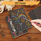 MIVIDE 50 Pack A5 Kraft Notebooks, Lined Travel Notebooks - Image 4