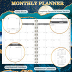 Monthly Planner/Calendar 2026-2028 - 2 Year Monthly Planner 2026-2028 | 9" × 11", Jul 2026 - Jun 2028, 24 Months, Tabs, Twin-Wire Binding, Holidays, Notes Pages