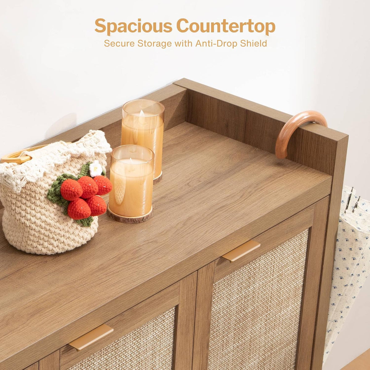sicotas shoe storage cabinet, 30 pairs rattan shoe, package contents